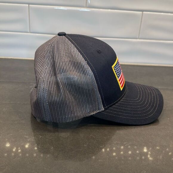 American Flag 6 Panel Adjustable Snapback Trucker Mesh Hat Pacific - Picture 4 of 6